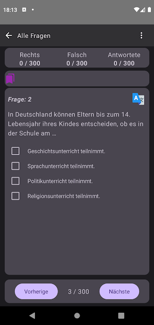 Einbürgerungstest 2023 Screenshot 1