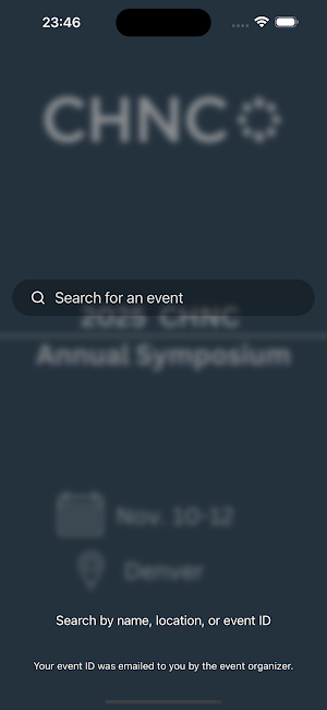 CHNC Events Screenshot 1