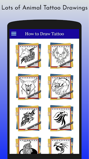 How to Draw Animal Tattoo Step by Step Screenshot 0