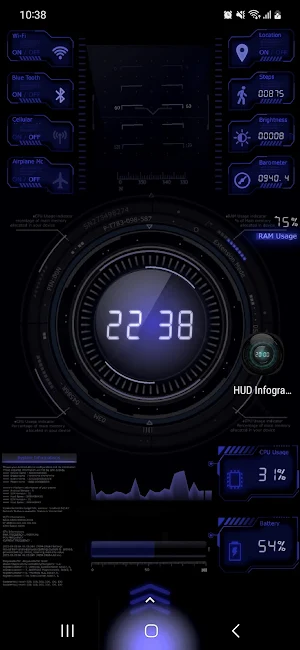 HUD Infographic Live Wallpaper Screenshot 2