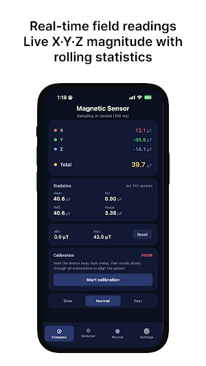 Magnetic Sensor Screenshot 2
