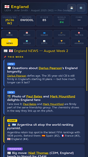 SIM: World Cup Manager Screenshot 3