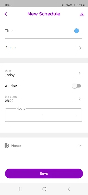 Task and appointment schedule Screenshot 3