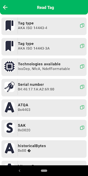 NFC Tools and Tag Reader Screenshot 2