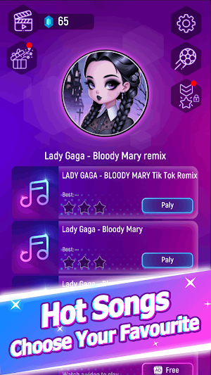 Wednesday Addams - Music Hop Screenshot 0