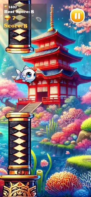 Flappy Fins Screenshot 1