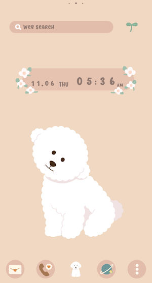 Fluffy Bichon Frisé Theme Screenshot 2