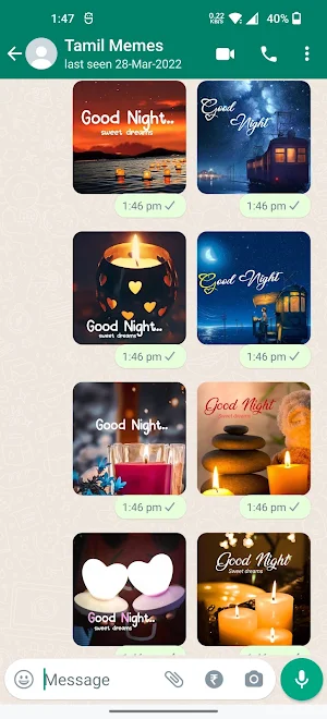 Good Night Stickers Screenshot 0