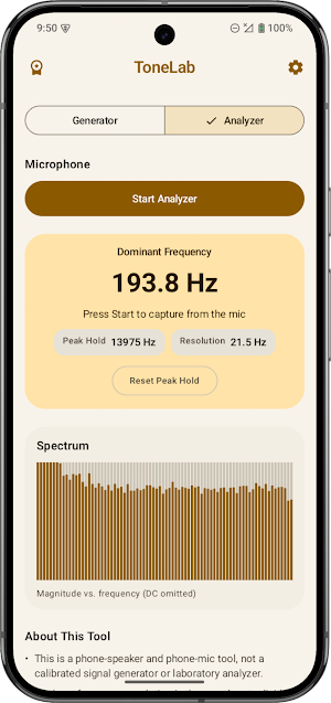 ToneLab: Tone Generator Screenshot 2