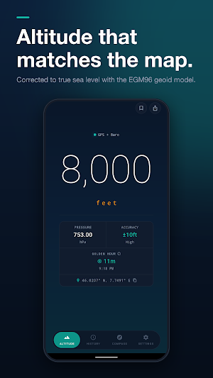 Altimeter: Compass & GPS Screenshot 0