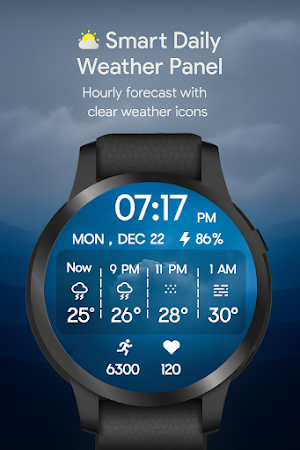 Hourly Weather Digital Watch Screenshot 1