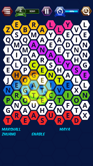 Word Search Puzzles Hexagon Screenshot 2