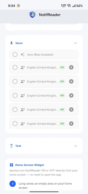 NotifReader: Voice Announcer Screenshot 2