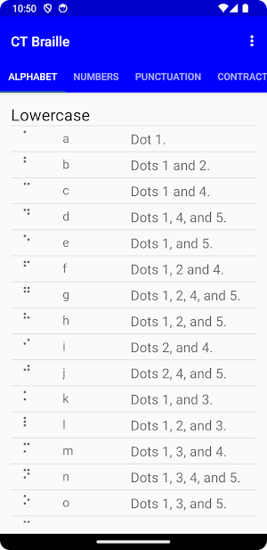 CT Braille Screenshot 1
