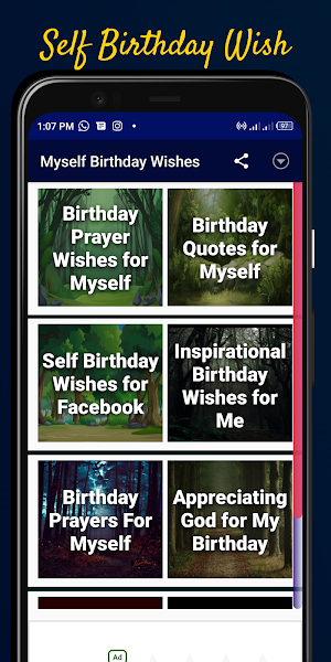 Myself Birthday Wishes Screenshot 0