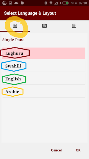 Lughuru Swahili English Arabic Screenshot 2