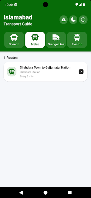 Islamabad Metro Bus Guide Screenshot 1