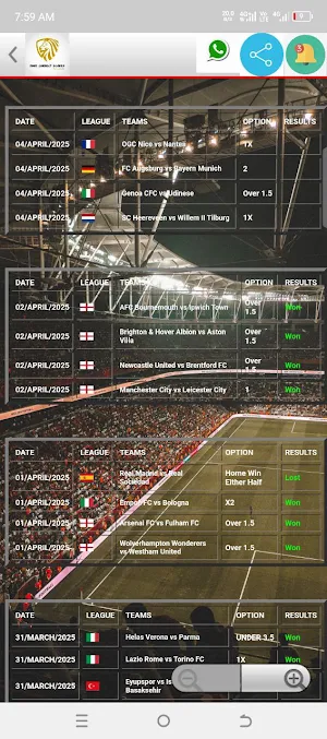 FUSE CORRECT SCORES Screenshot 1