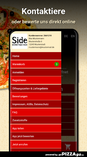 Side Pizza Döner Haus Rodewisc Screenshot 2