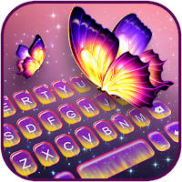 Color Shiny Butterfly Keyboard Background