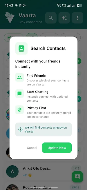 Vaarta Messaging App Screenshot 1
