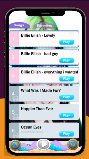 BILLIE EILISH Piano Tiles 2023 Screenshot 3