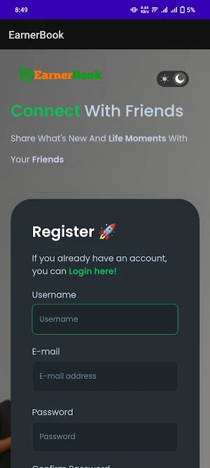 EarnerBook Screenshot 1
