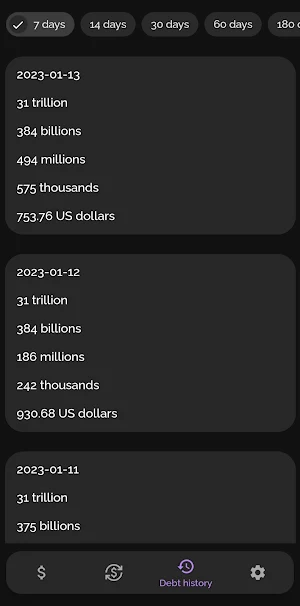 U.S. national debt Screenshot 2