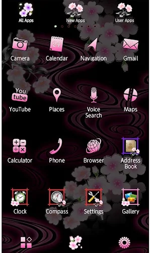 -Starry Sakura- Theme +HOME Screenshot 1