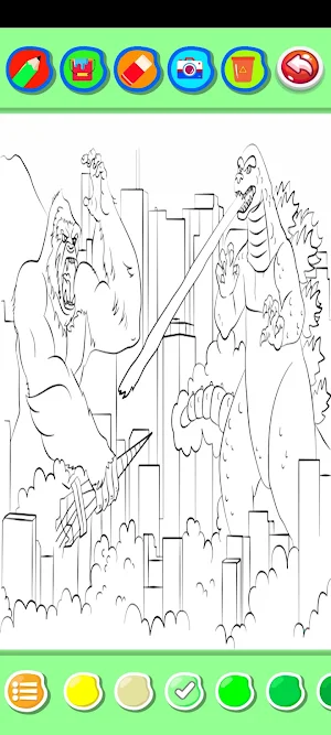 Godzilla Vs kong Coloring Screenshot 3