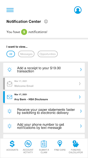 MBH Spending Account Screenshot 3