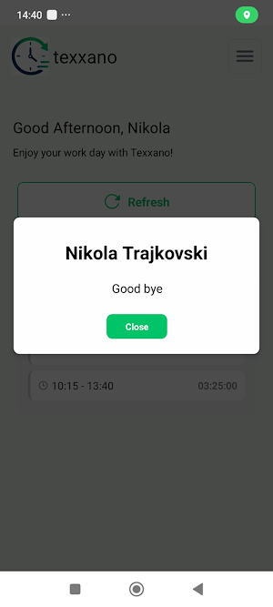 Texxano Time Tracker Screenshot 1