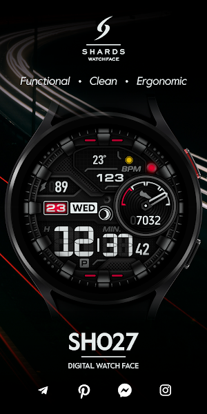 SH026 Watch Face, WearOS watch Screenshot 0
