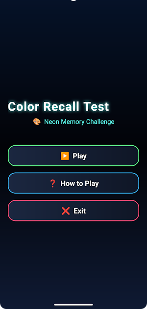 Color Recall Test Screenshot 2