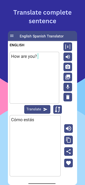 English to Spanish Translator Screenshot 1