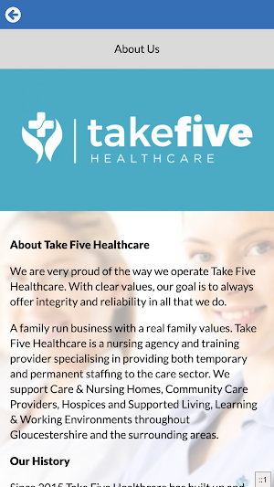 Take Five Healthcare Screenshot 1