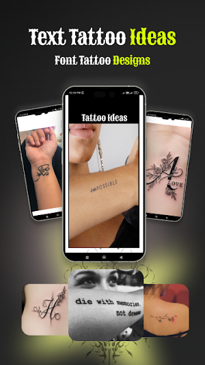 Text Tattoo Designs & ideas Screenshot 0