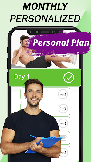 No Equipment Home Workout - Workouts for Men Screenshot 1