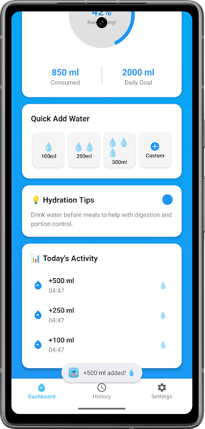 Water Drink Tracker Daily Screenshot 2