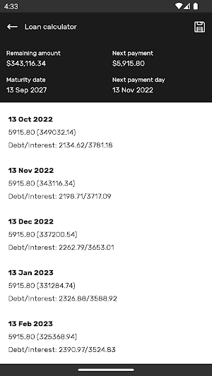 Loan calculator Screenshot 2
