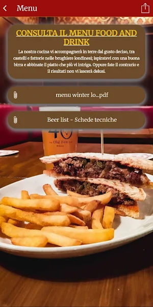 Old Fox Pub APP Screenshot 2