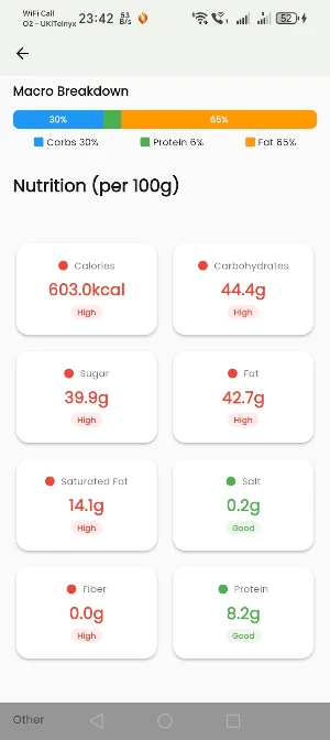 Food Score Screenshot 2