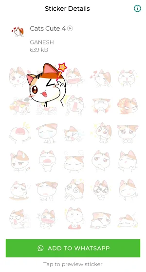 Cute Cat Stickers Screenshot 3