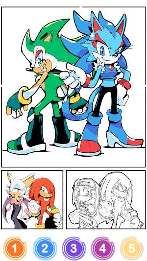 Sonicx Cartoon Color By Number Screenshot 3