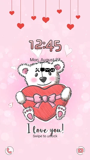 Adolable Bear Love - Wallpaper Screenshot 1