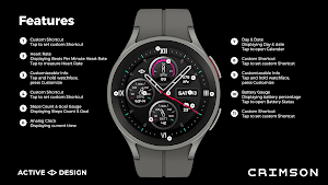 Crimson: Analog Watch Face Screenshot 1