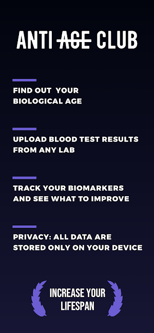 Anti Age Club - Longevity app Screenshot 0