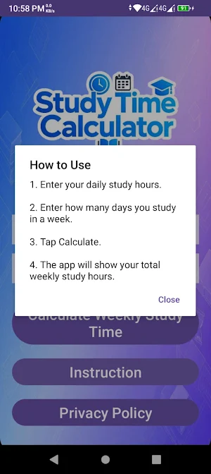 Study Time Calculator Screenshot 3