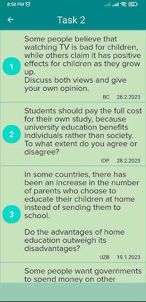 IELTS WRITING QUESTIONS Screenshot 2