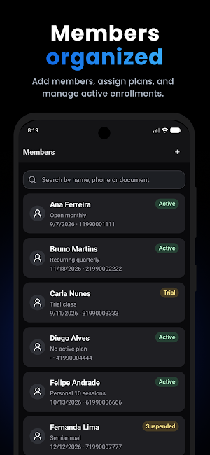 Gym Manager Screenshot 1